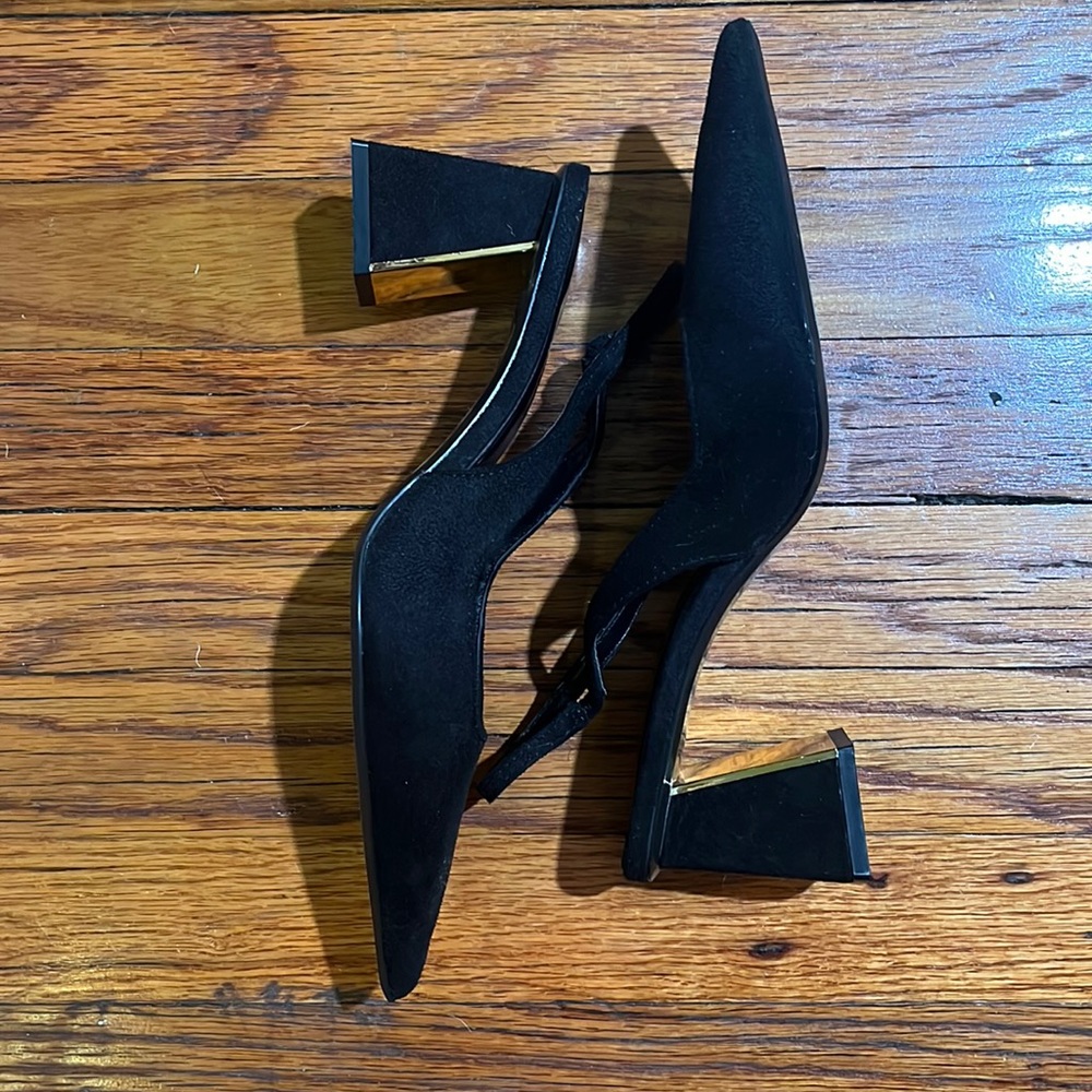 Zara slingback pointed toe mules